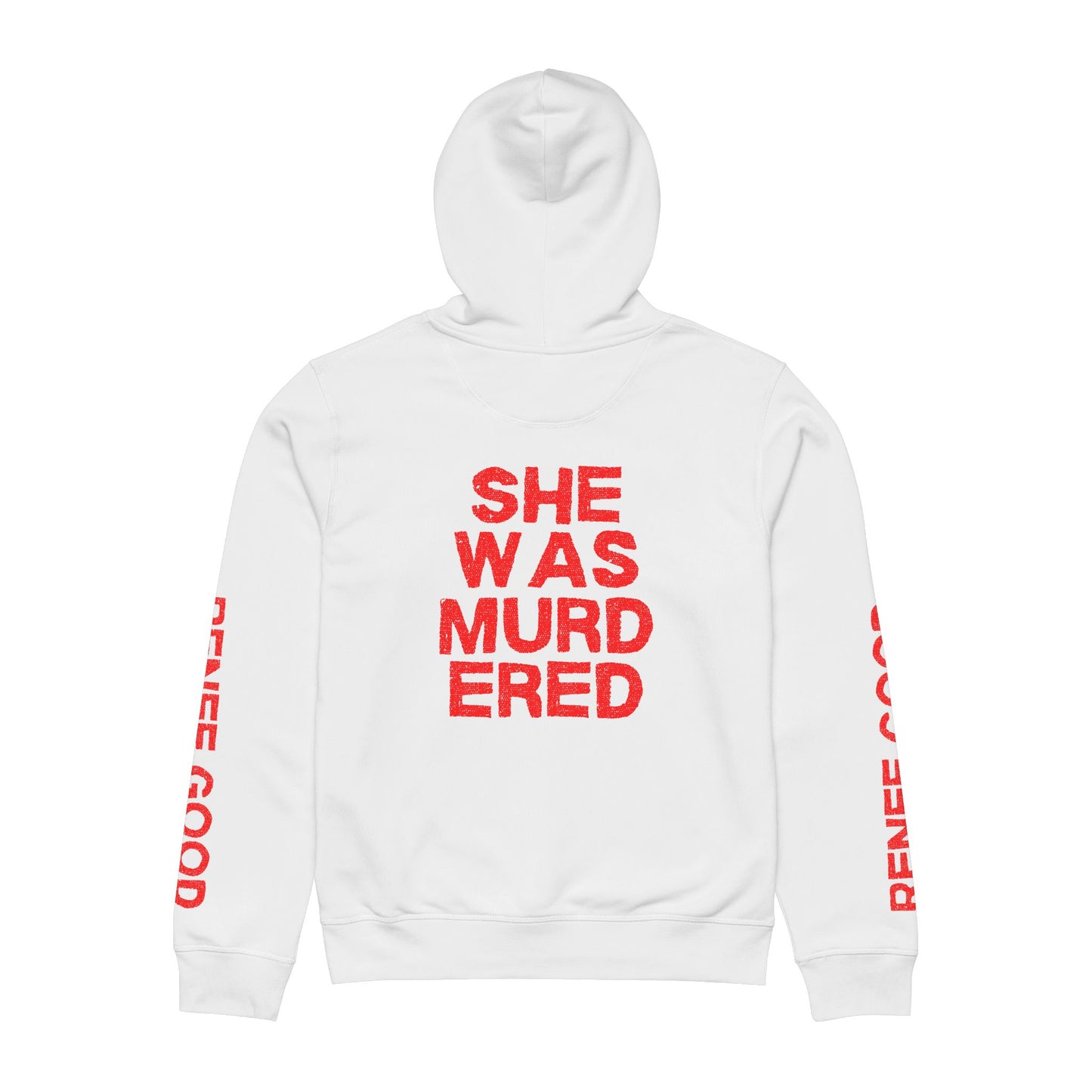 Shocking Renee Good Rest in Peace anti ICE Unisex Drummer 2.0 Organic Mid-Weight Hoodie