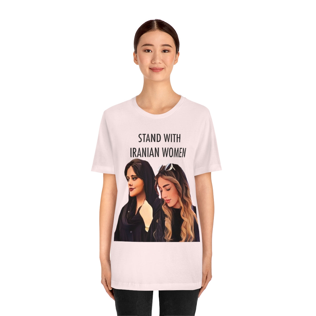Stand with the women of Iran Mahsa Amini Hadis Najafi Unisex Jersey Short Sleeve Tee