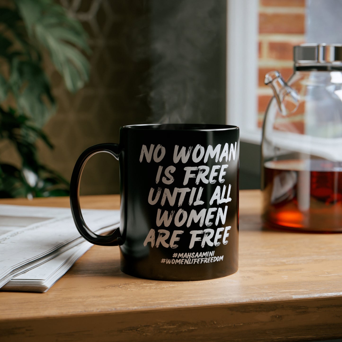 Beautiful Womens Rights Women Life Freedom Iran revolution Black Mug