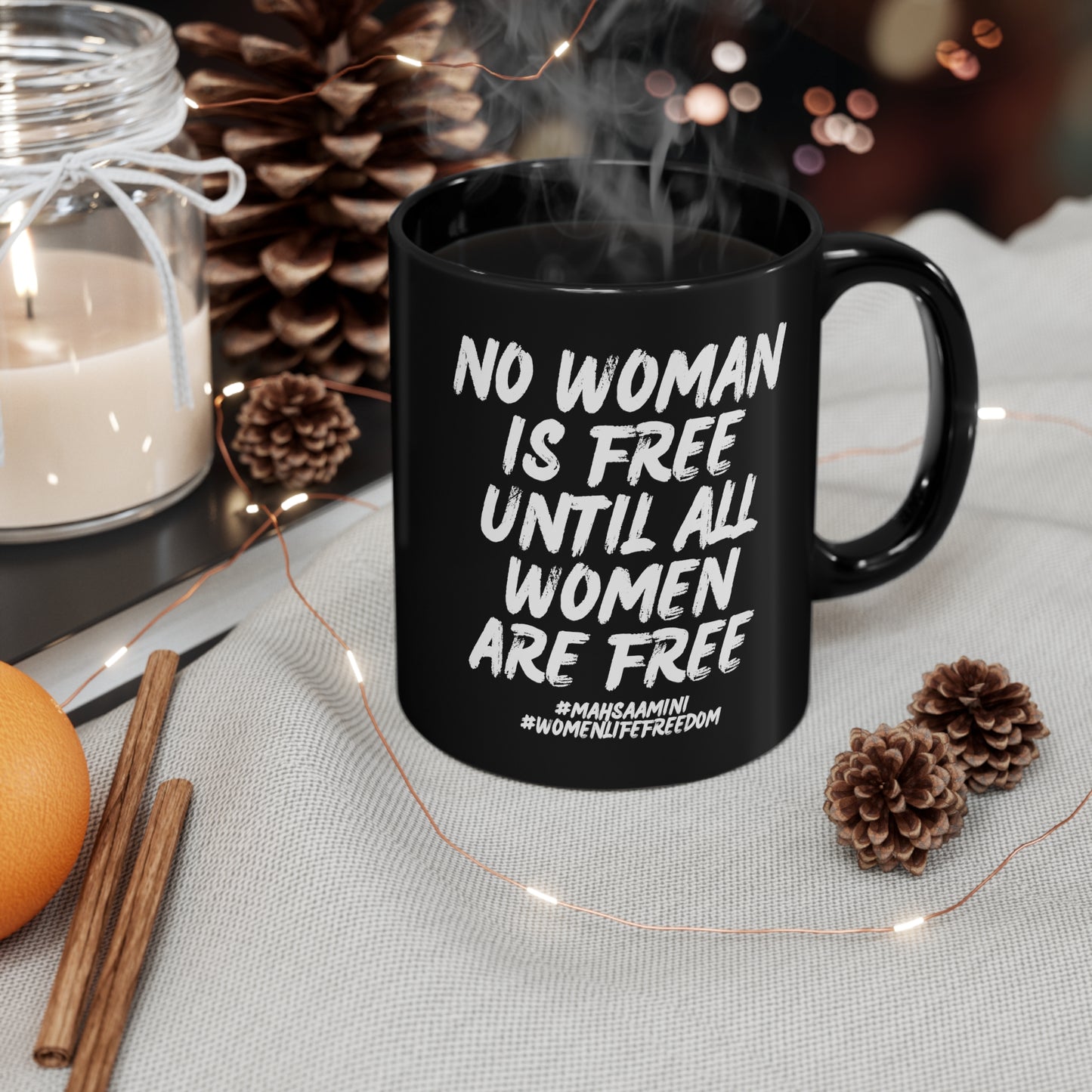 Beautiful Womens Rights Women Life Freedom Iran revolution Black Mug