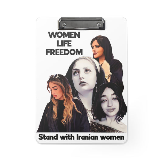 Stand with Iranian Women, Mahsa Amini Women Life Freedom Clipboard, Women’s Rights Iran Activist Clipboard