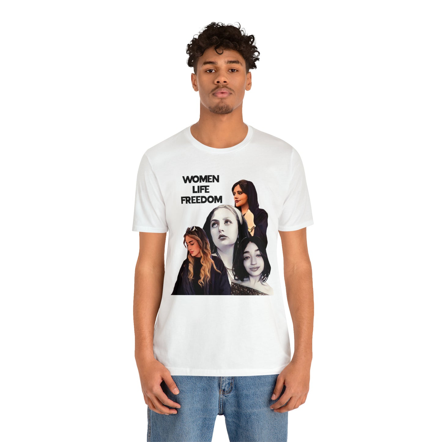 Women Life Freedom Mahsa Amini, Hadis Najafi, Sarina Elmailzadeh, and Aida Rostami Unisex Jersey Short Sleeve Tee, Stand with Iranian women, MADE IN USA, Fallen Women of Iran shirt, Mahsa Amini tshirt, 25% goes to Charity