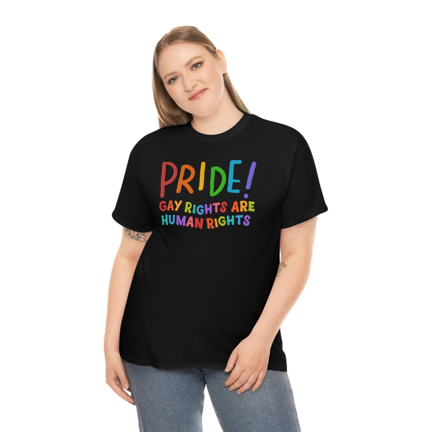 Beautiful Pride Gay Rights are Human Rights Unisex Heavy Cotton Tee