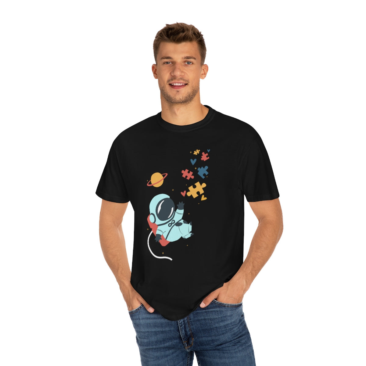 Comfort Colors Proud Autism Mom Puzzle Pieces & Infinity symbol unisex t-shirt