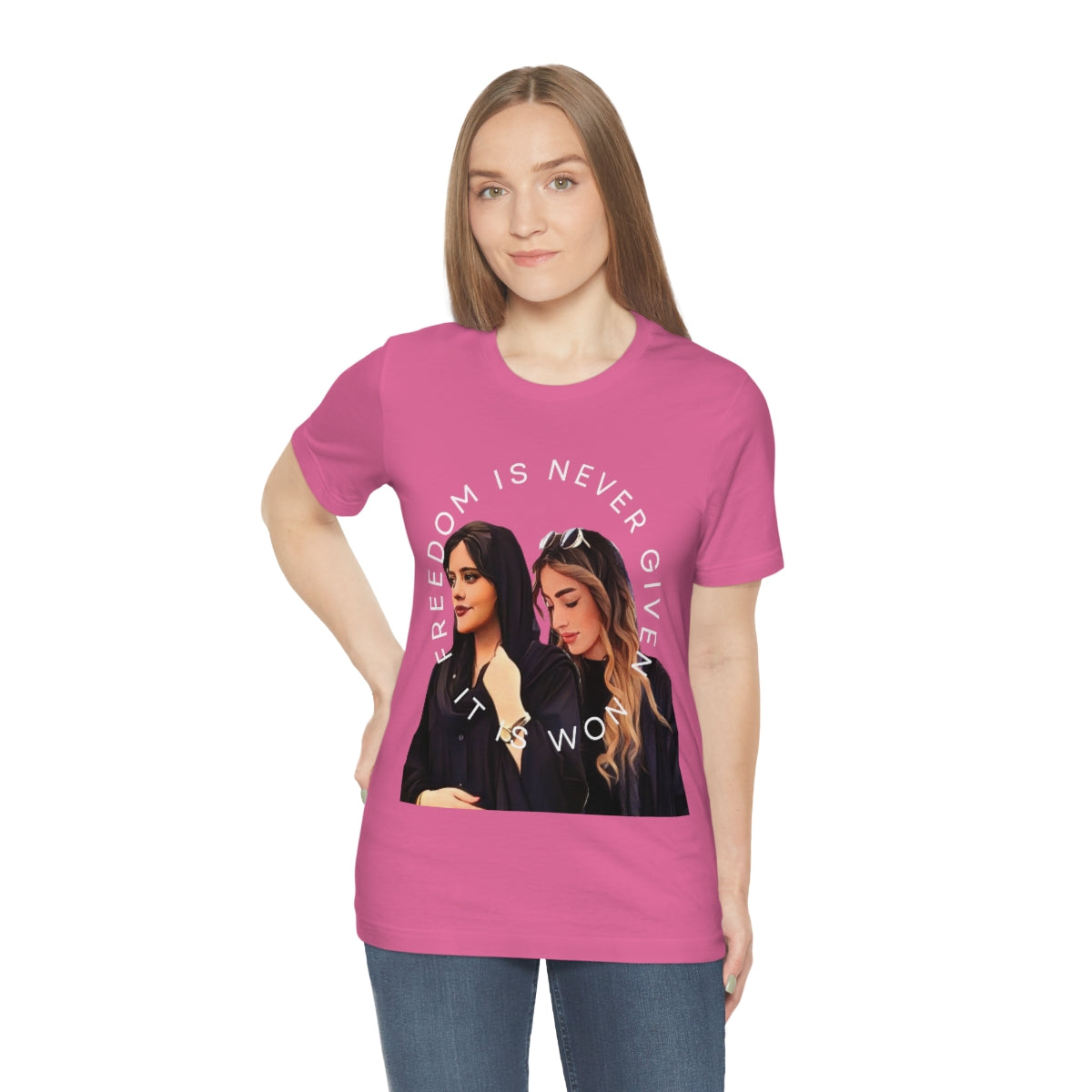 Stand with the women of Iran -Mahsa Amini, Hadis Najafi- Unisex Jersey Short Sleeve Tee