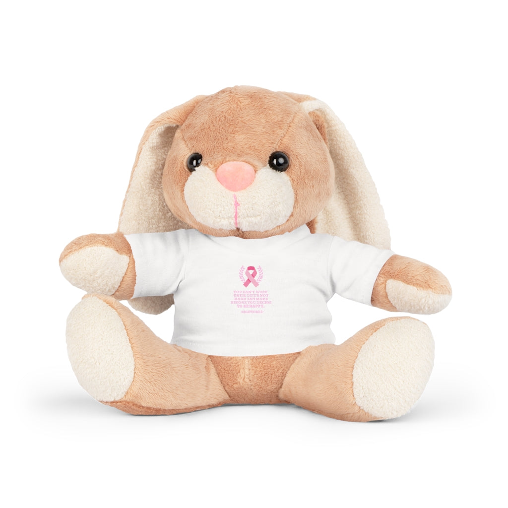 Breast Cancer Plush Toy with Nightbirde Inspirational Quote