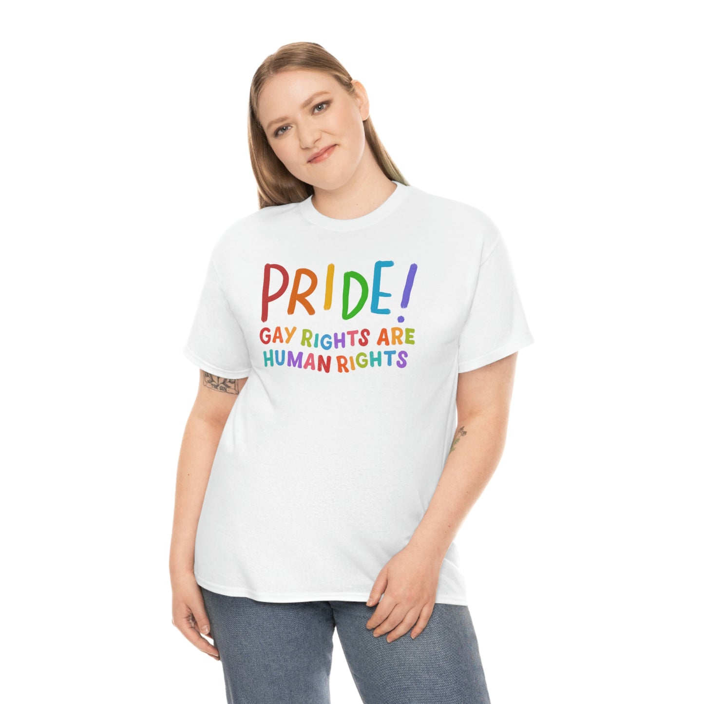 Beautiful Pride Gay Rights are Human Rights Unisex Heavy Cotton Tee