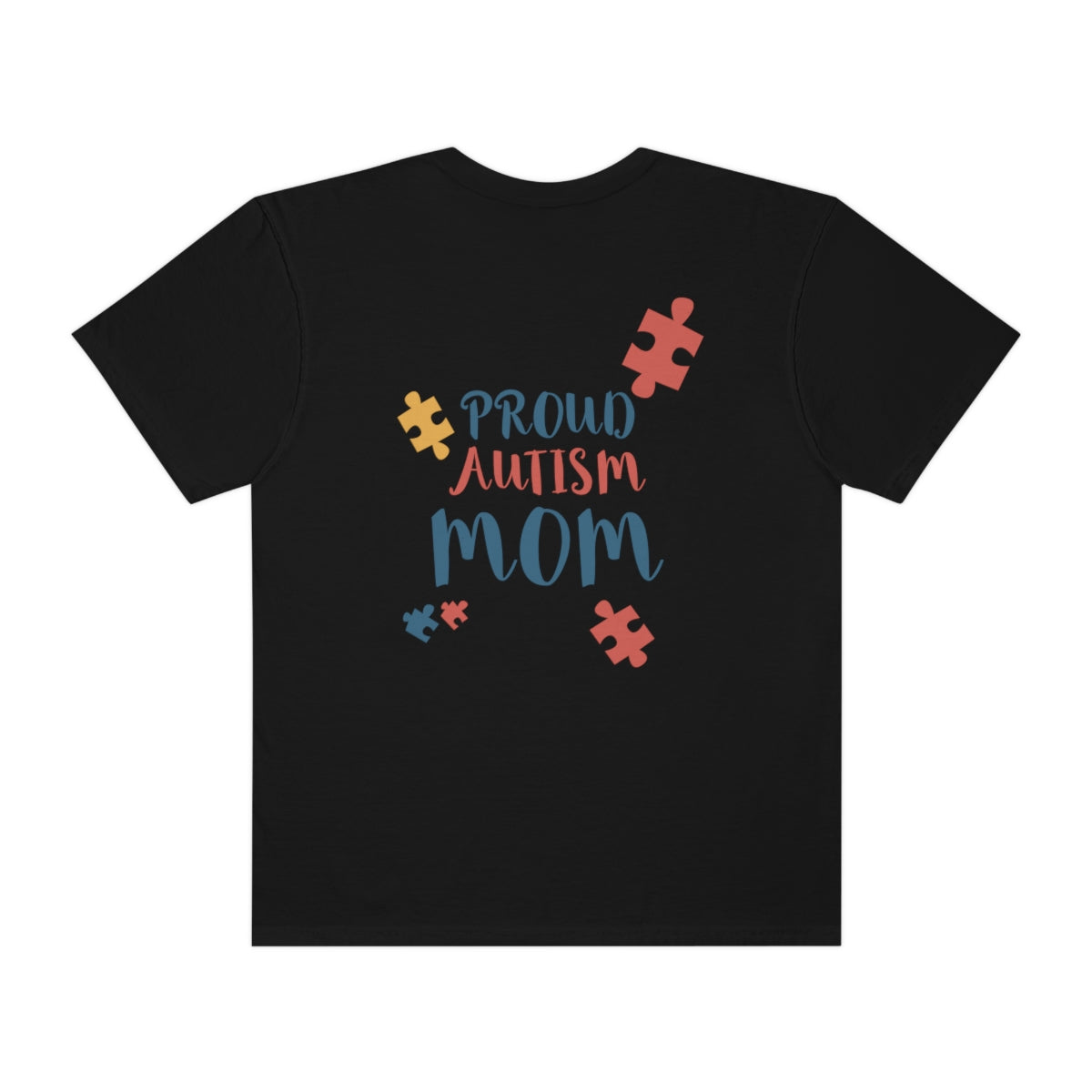 Comfort Colors Proud Autism Mom Puzzle Pieces & Infinity symbol unisex t-shirt