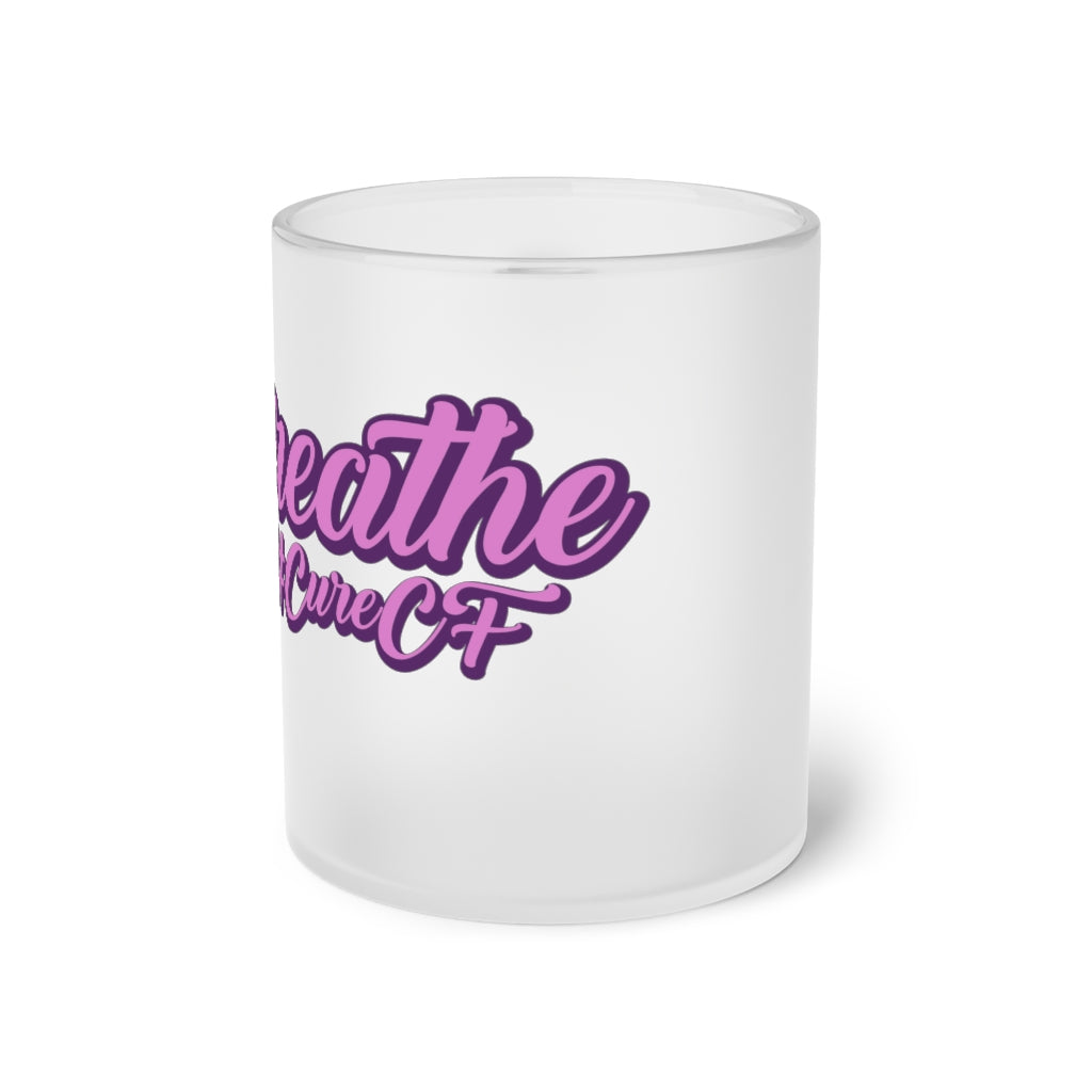 Cystic Fibrosis Cure CF Breathe frosted Glass Mug gift