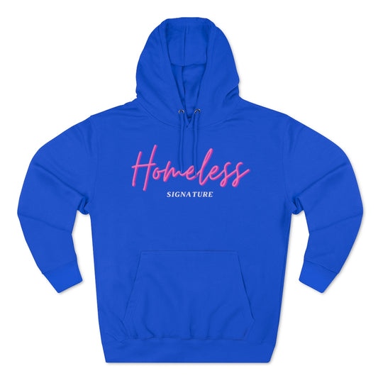 Homeless Signature Unisex Premium Pullover Hoodie, philanthropist gift, shirts for a cause, unique gift idea, homelessness awareness hoodie