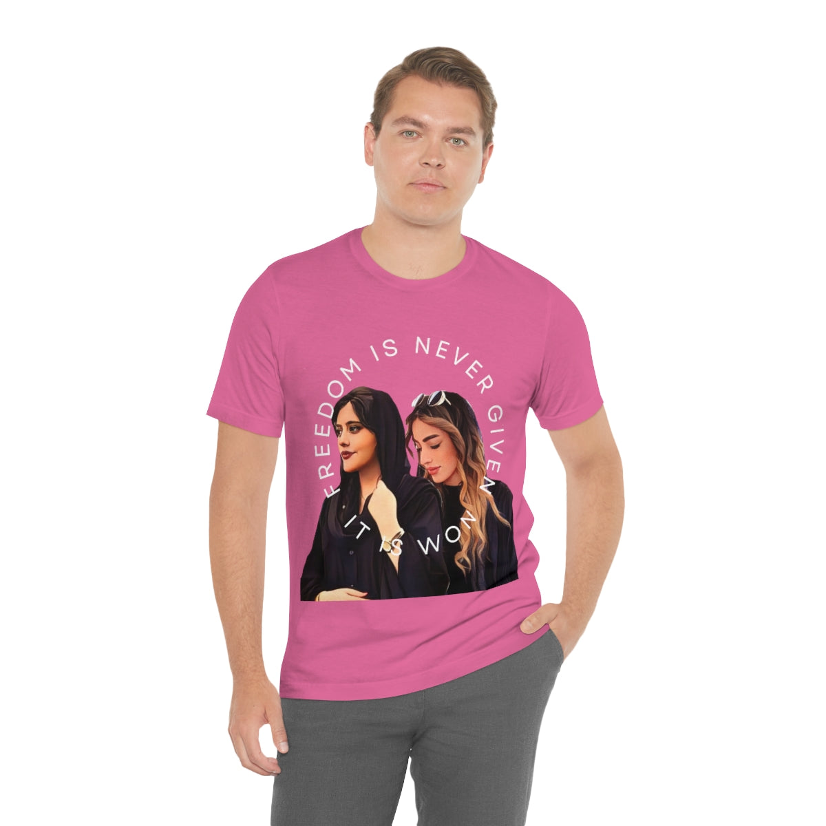 Stand with the women of Iran -Mahsa Amini, Hadis Najafi- Unisex Jersey Short Sleeve Tee