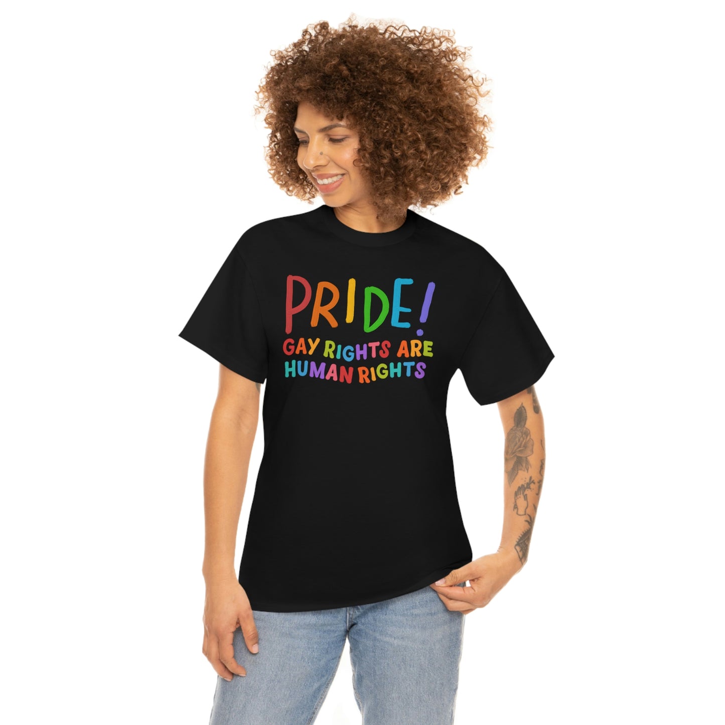 Beautiful Pride Gay Rights are Human Rights Unisex Heavy Cotton Tee