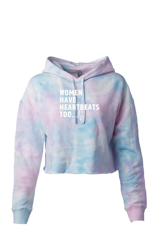 Women have heartbeats too Roe vs Wade Tie Dye Crop Top 