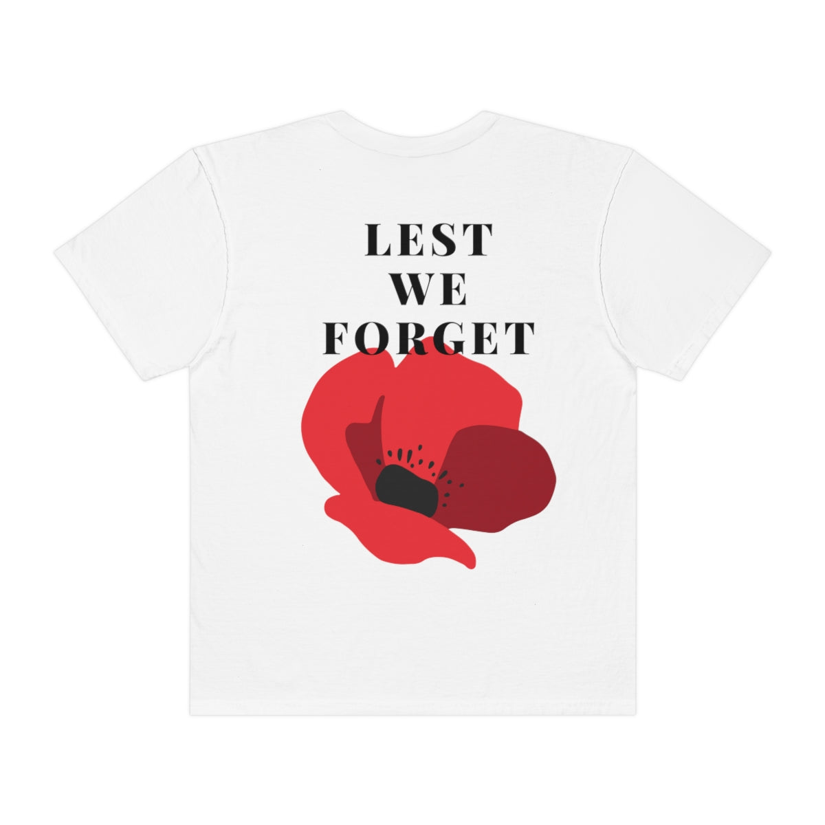 Lest we forget Remembrance & Memorial Day Unisex Comfort Colors Garment-Dyed Relaxed Fit T-shirt