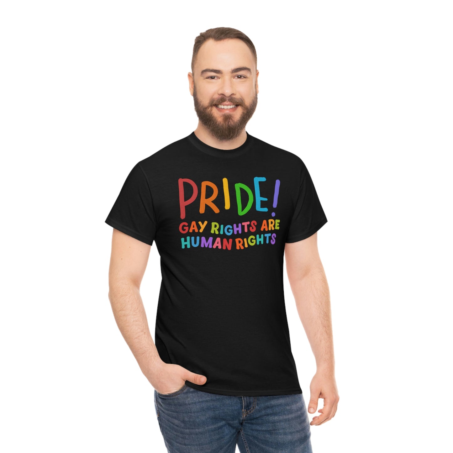 Beautiful Pride Gay Rights are Human Rights Unisex Heavy Cotton Tee