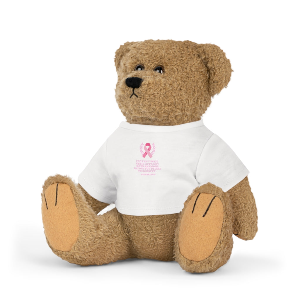 Breast Cancer Plush Toy with Nightbirde Inspirational Quote