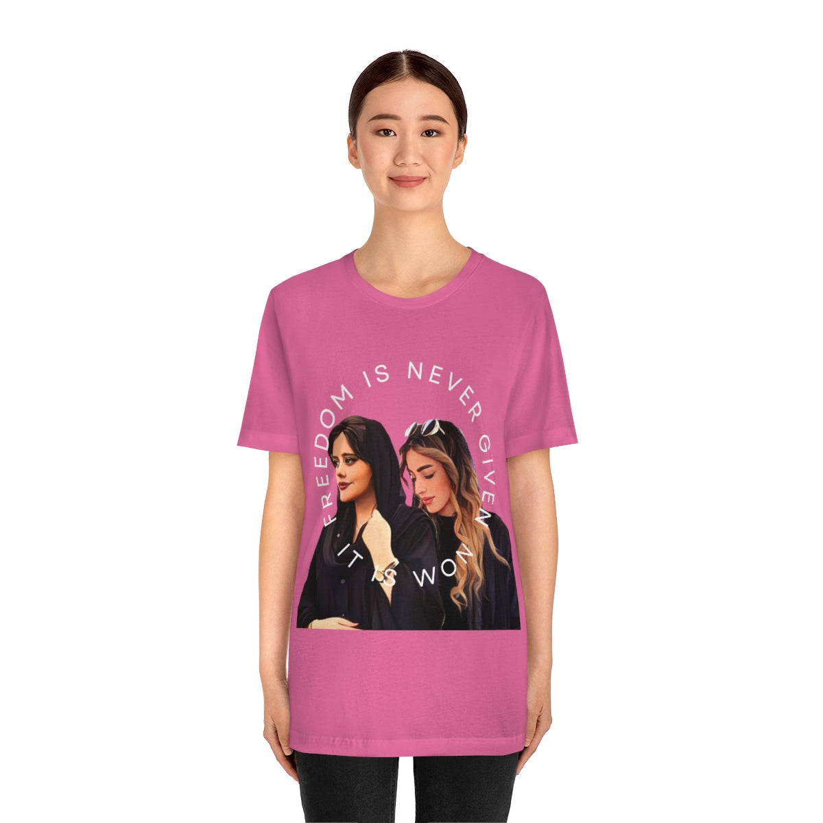 Stand with the women of Iran -Mahsa Amini, Hadis Najafi- Unisex Jersey Short Sleeve Tee