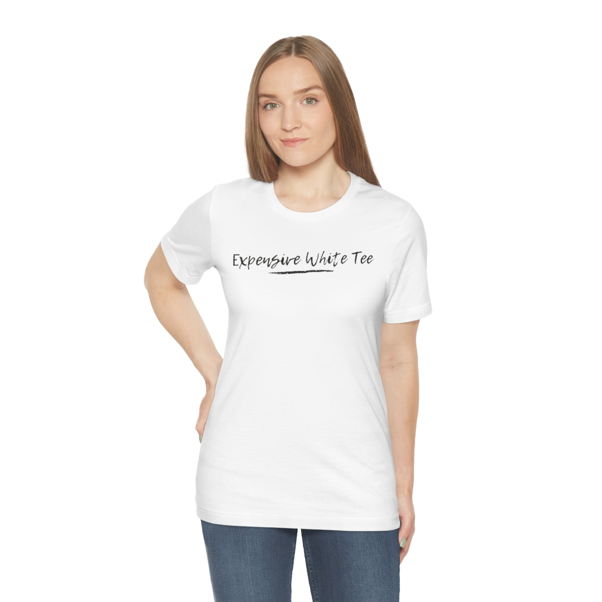 Expensive white Unisex Short Sleeve Tee