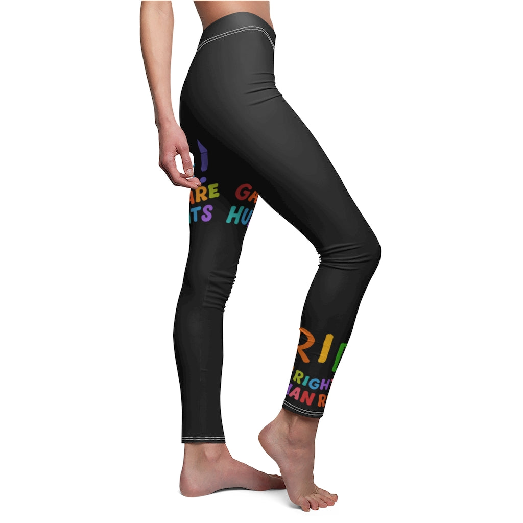 Pride Gay rights are human rights Cut & Sew Casual Leggings