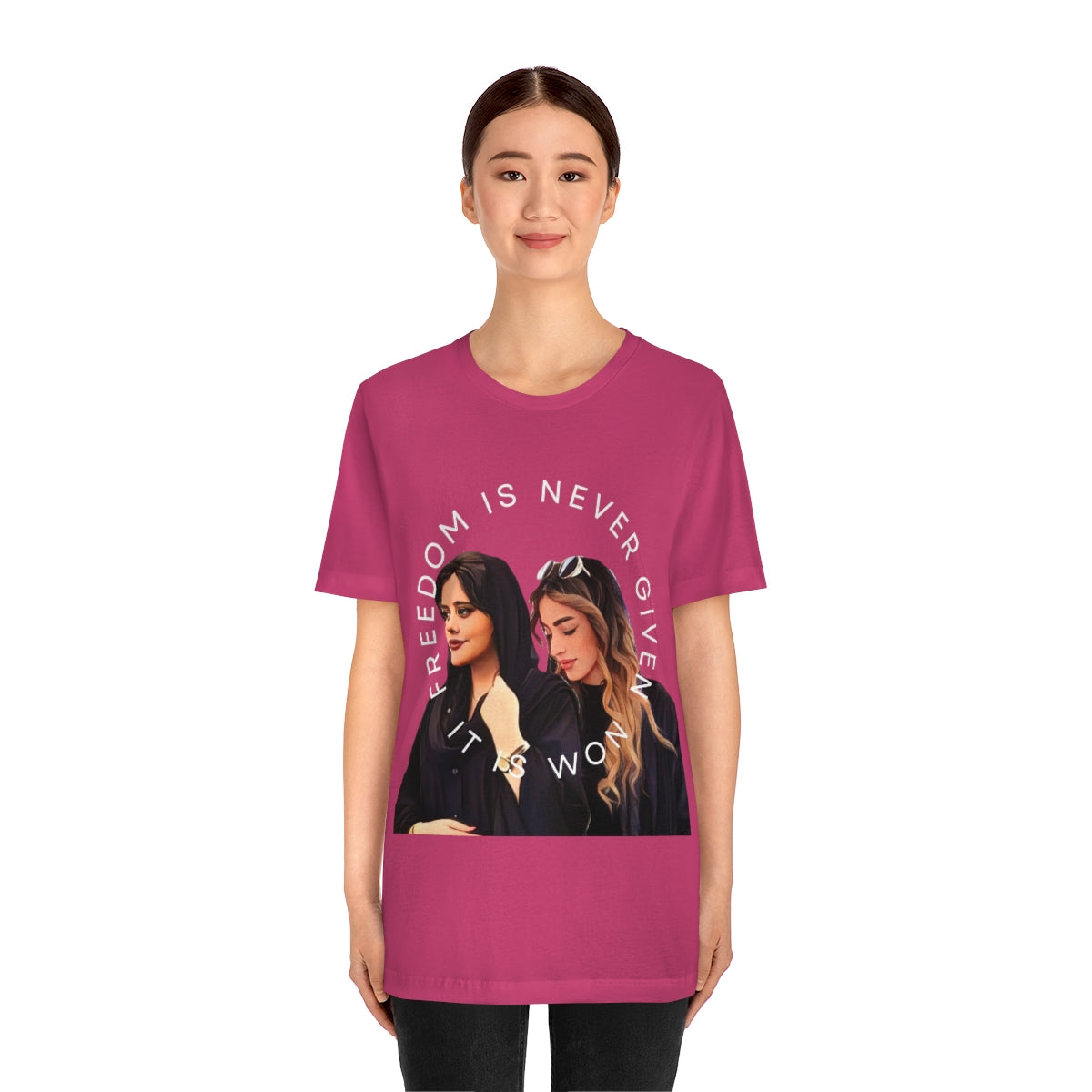 Stand with the women of Iran -Mahsa Amini, Hadis Najafi- Unisex Jersey Short Sleeve Tee