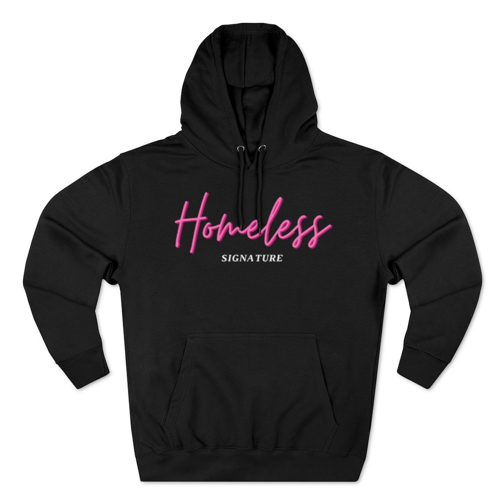 Homeless Signature Unisex Premium Pullover Hoodie, philanthropist gift, shirts for a cause, unique gift idea, homelessness awareness hoodie