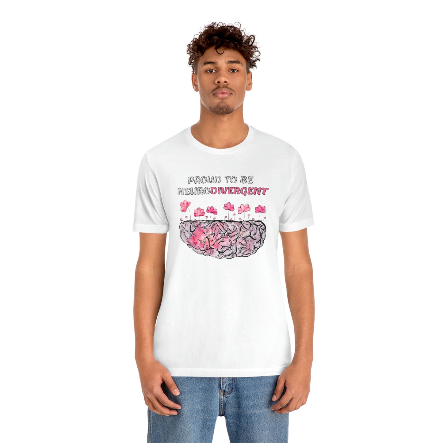 Beautiful hidden beauty within floral brain Proud to be Neurodivergent Unisex Short Sleeve T-Shirt, 25% goes to Charity, Autism Mom Owned, Autism, ADHD, Tourette’s, ODD tee