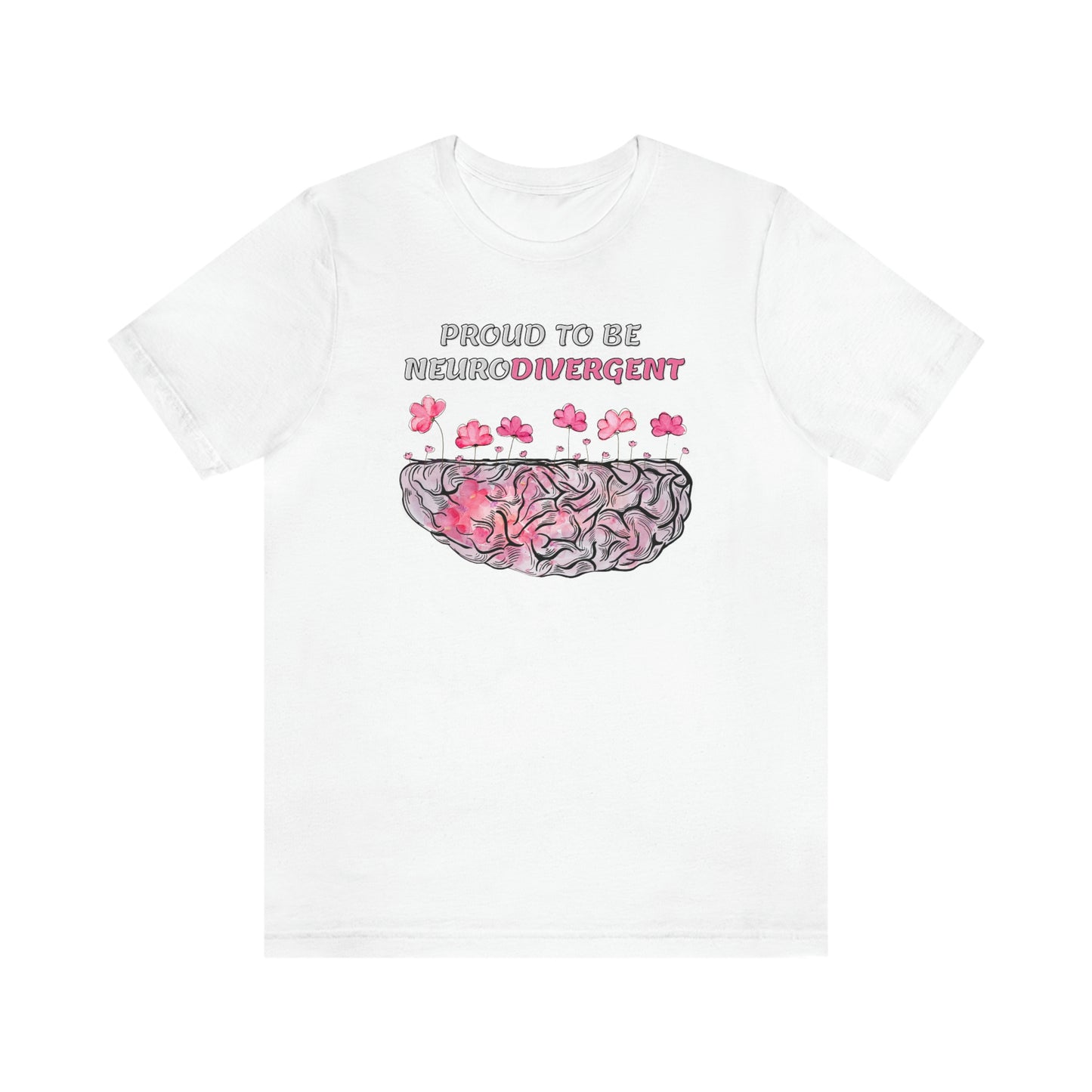 Beautiful hidden beauty within floral brain Proud to be Neurodivergent Unisex Short Sleeve T-Shirt, 25% goes to Charity, Autism Mom Owned, Autism, ADHD, Tourette’s, ODD tee