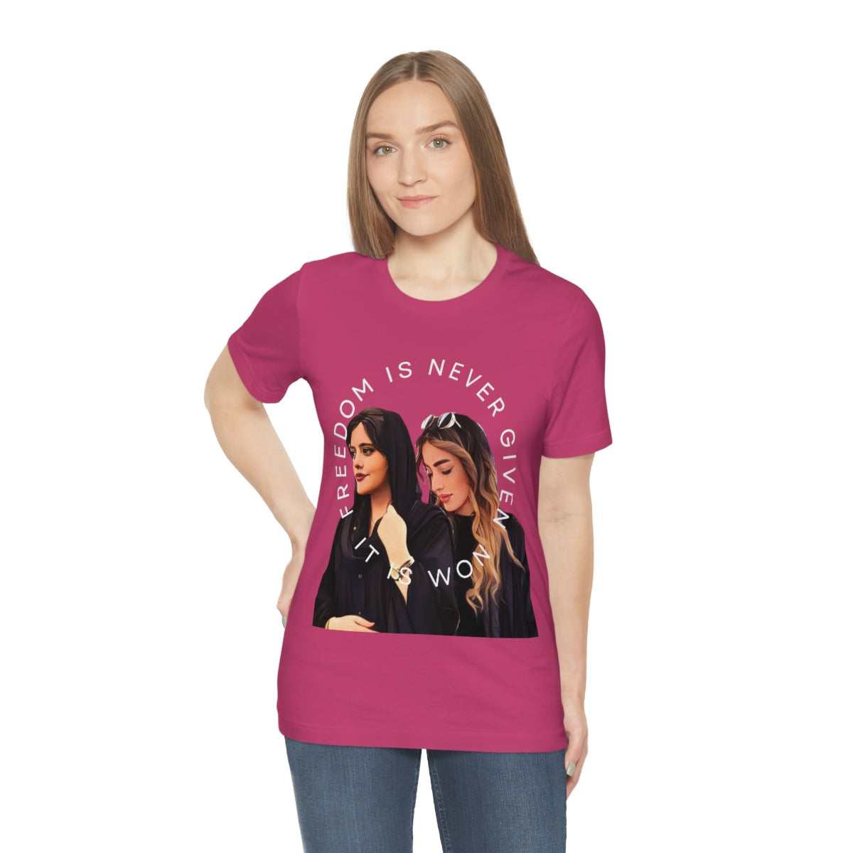 Stand with the women of Iran -Mahsa Amini, Hadis Najafi- Unisex Jersey Short Sleeve Tee