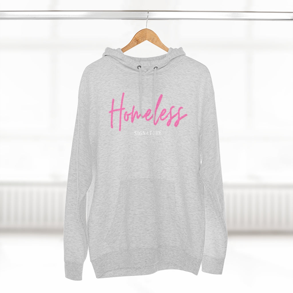 Homeless Signature Unisex Premium Pullover Hoodie, philanthropist gift, shirts for a cause, unique gift idea, homelessness awareness hoodie