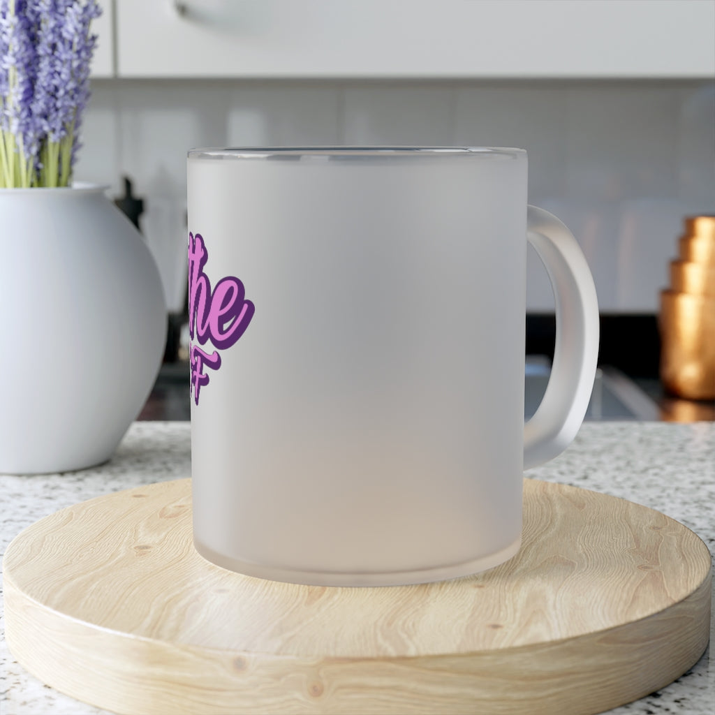 Cystic Fibrosis Cure CF Breathe frosted Glass Mug gift