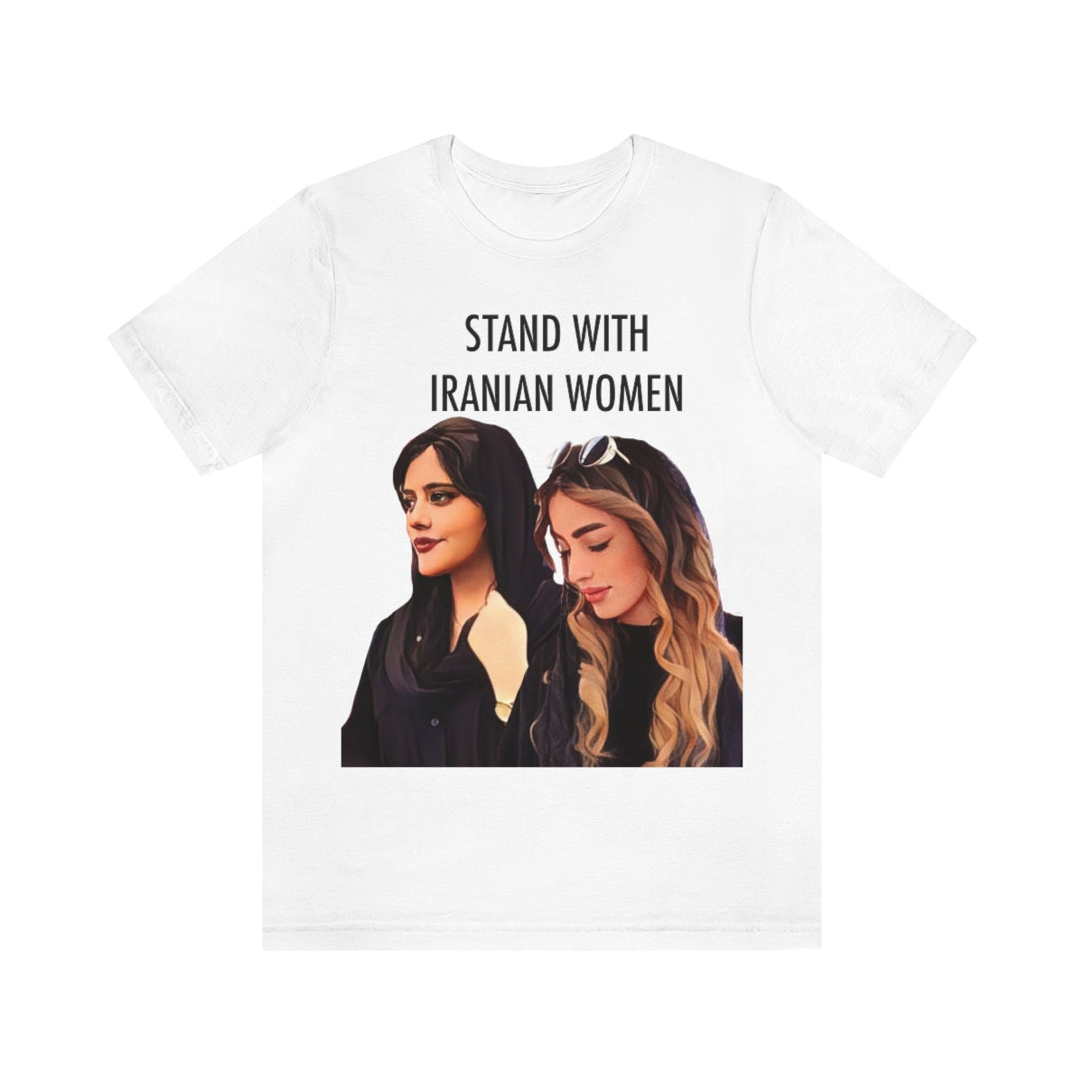 Stand with the women of Iran Mahsa Amini Hadis Najafi Unisex Jersey Short Sleeve Tee