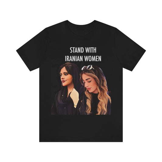 Stand with the women of Iran Mahsa Amini Hadis Najafi Unisex Jersey Short Sleeve Tee