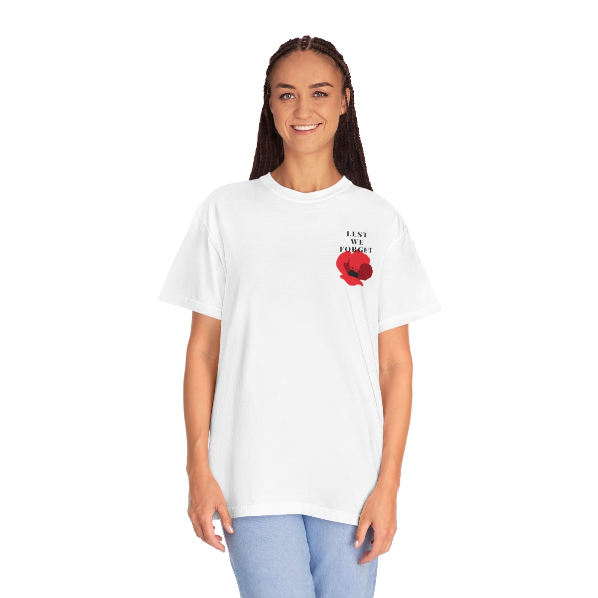 Lest we forget Remembrance & Memorial Day Unisex Comfort Colors Garment-Dyed Relaxed Fit T-shirt