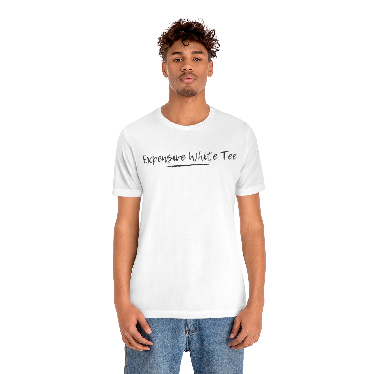 Expensive white Unisex Short Sleeve Tee