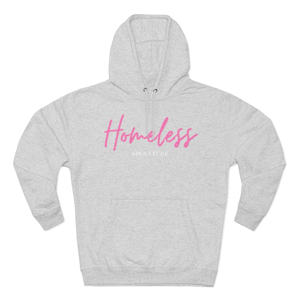 Homeless Signature Unisex Premium Pullover Hoodie, philanthropist gift, shirts for a cause, unique gift idea, homelessness awareness hoodie